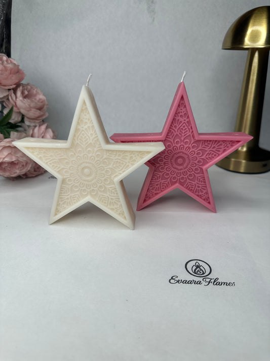 Mandala Star Candle