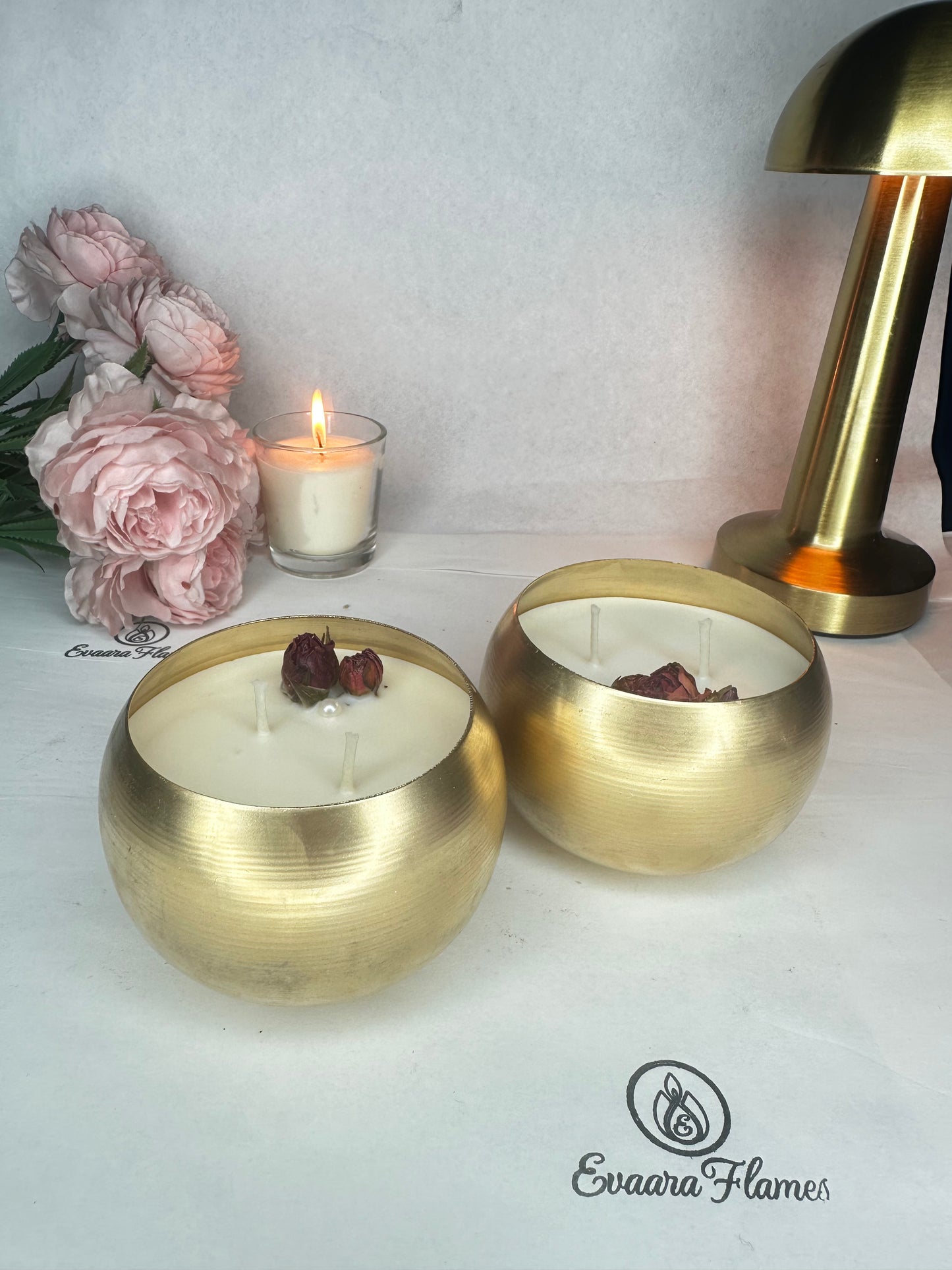 Golden Bowl Urli Jar Candle