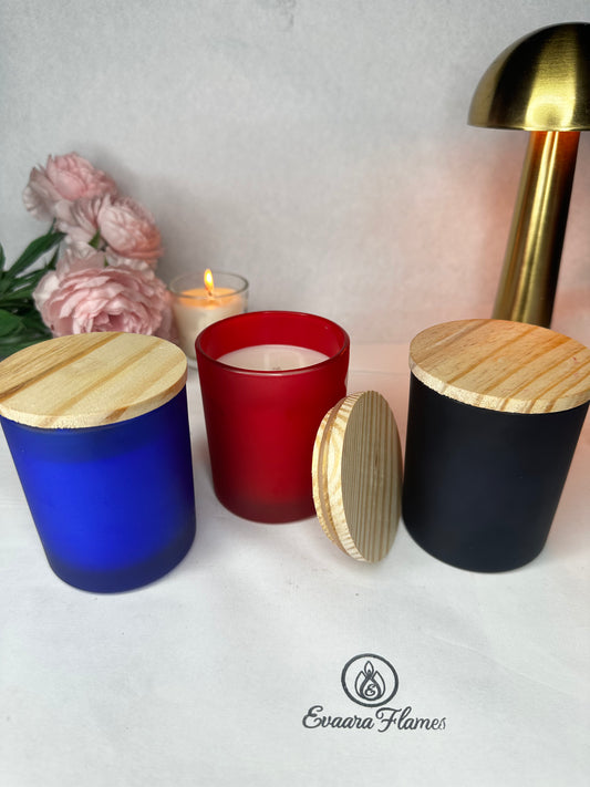 Matte Jar Candle with Wooden Lid