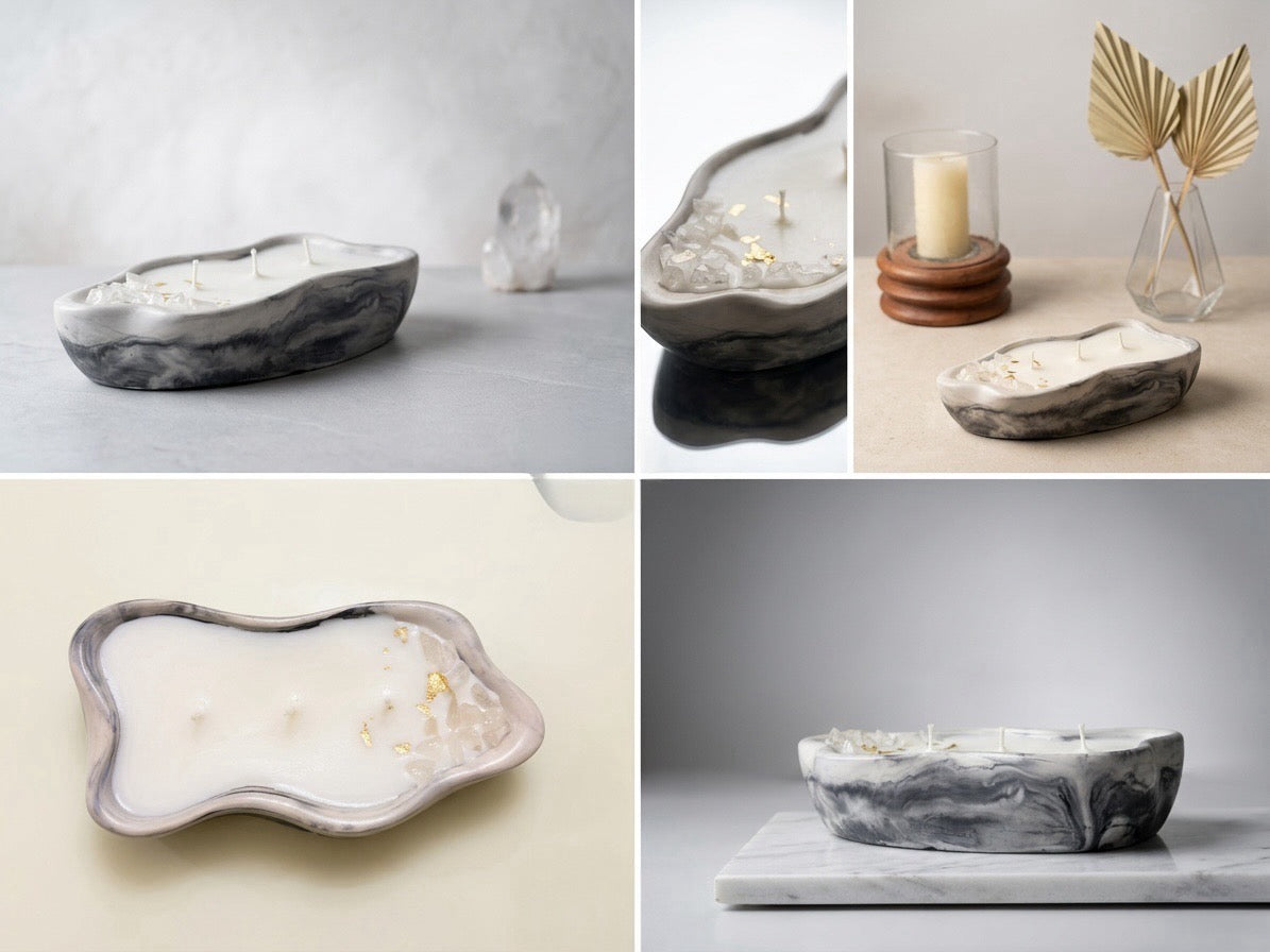 Concrete Boat Candle