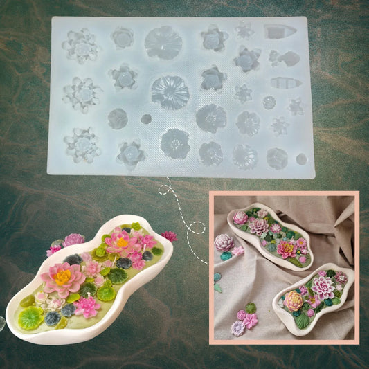 Big lotus pond mould for candle