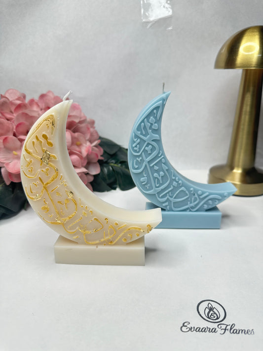 Eid Mubarak Crescent Moon Candle