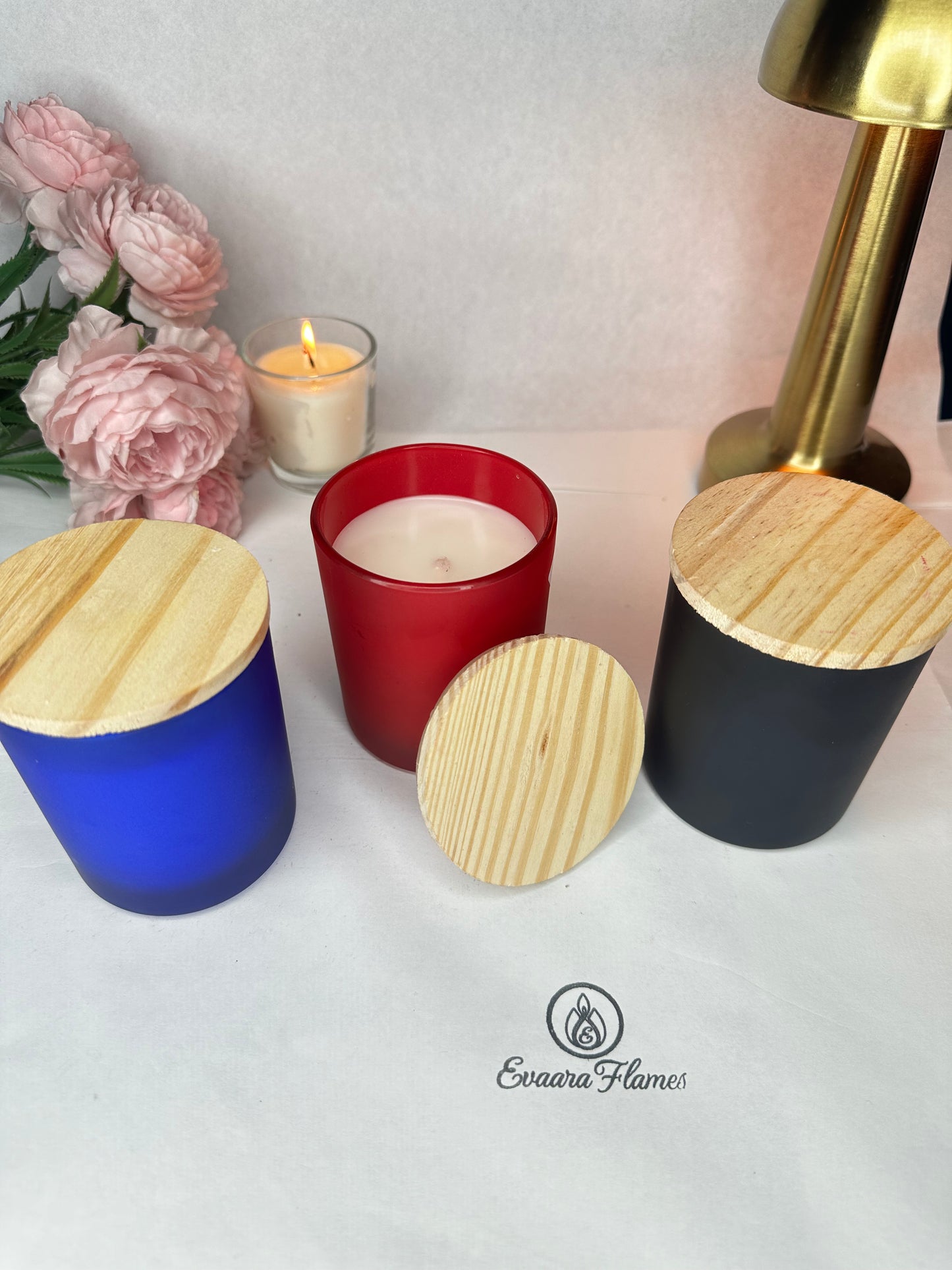 Matte Jar Candle with Wooden Lid